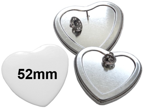 52x57mm Herz-Button mit Pin